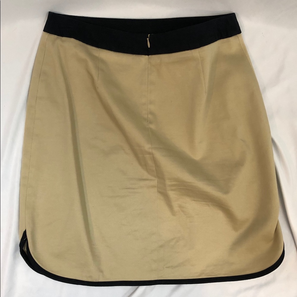 Willi Smith Beige Tan Black Trim Pencil Skirt 4